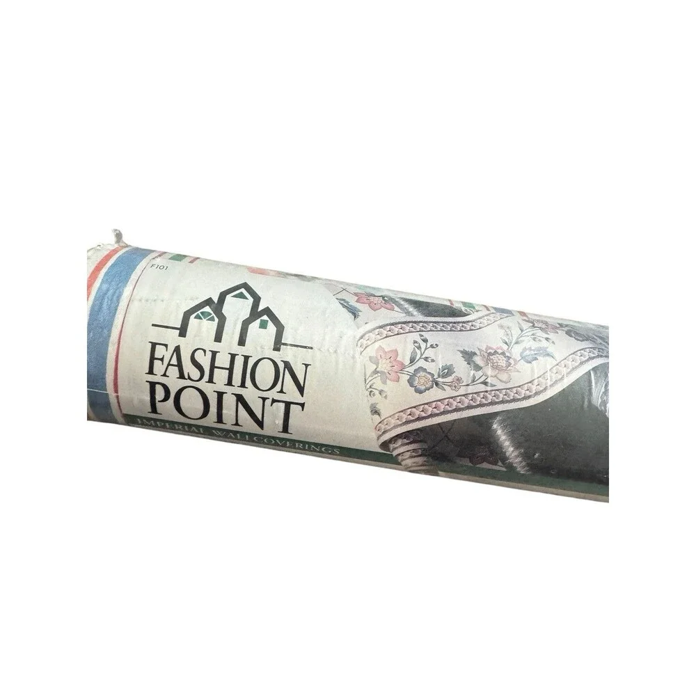 Vintage FASHION POINT  FLORAL  Wall Paper  1 Rolls Vintage Wallpaper SEALED‎